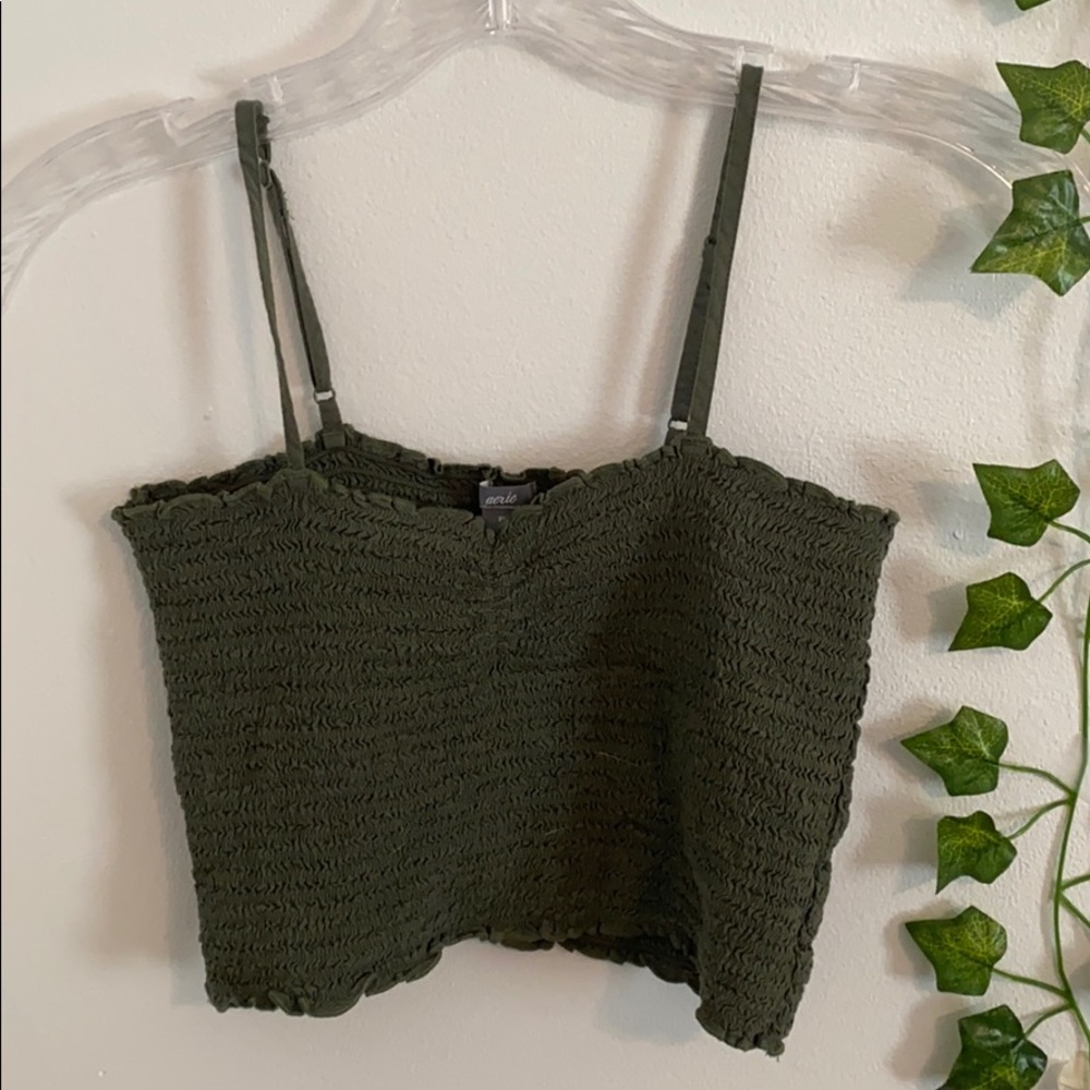 green cropped tank aerie